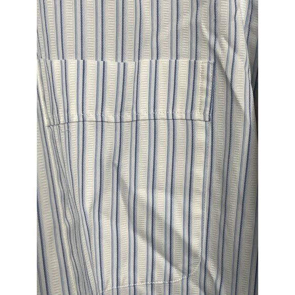 Tommy Bahama Mens Large Long Sleeve Stripe Button Down Shirt Blue White - Picture 9 of 12
